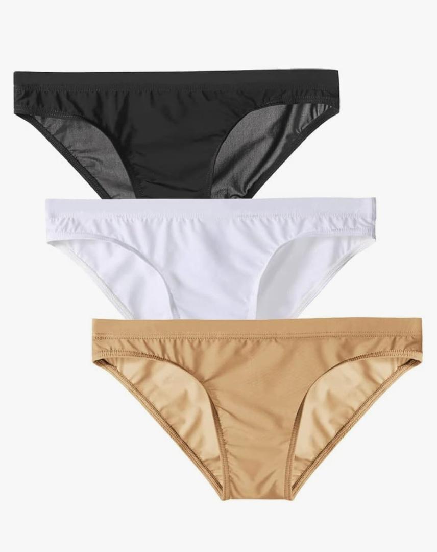 COMLIFE Men's Super Thin Slim Fit No Bulge Pouch Triangle Bikini and Briefs Underwear Underpanties XXL