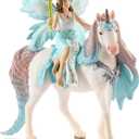 Schleich Bayala - 3 PC Fairy Toys Set - Eyela and Unicorn Figure Playset - Cute Fairy Doll and Fantasy Figurines for Girls and Boys - Magical Toys for Pretend, Imaginative Play - Kids Ages 5+ | 70569