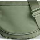 Crescent Bag for Women and Men, Fashion Medium Nylon Folding Crescent Moon Bag Single Shoulder Bag with Adjustable Strap