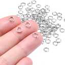 100 PCS 5.8mm Mini Split Ring for Jewelry Making, Double Loops Round Split Jump Rings Necklaces Bracelets Earrings Metal Keychains Tiny Key Rings Pet Collar Tag DIY Craft Accessories (5.8mm Outter Dia.; 4.6mm Inside Dia. Silver)
