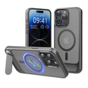 Temdan Magnetic Compatible with iPhone 16 Pro Case, [Built-in Invisible Kickstand][Compatible with MagSafe] [Military Grade Shockproof] Slim Translucent Matte Phone Case for iPhone 16 Pro 6.3" Gray