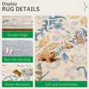 2x6 Runner Rug Non Slip Washable Hallway Runner Cloud Like Soft Morris Floral Rug for Hallway Entryway Bedroom Waterproof Runners for Kitchen Living Room Bathroom Beige