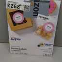 Avery Glossy White Labels, Sure Feed Technology, 3" Round Labels, Print-to-The-Edge, Laser/Inkjet, 60 Total (22891)