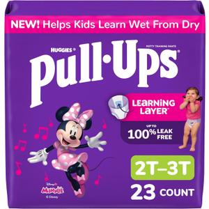 Pull-Ups Girls' Potty Training Pants, Size 2T-3T Training Underwear (16-34 lbs), 23 Count
