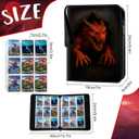 Trading Card Albums with Zipper - 9 Pocket Double Sided Collection Binder for 900 Cards, Trading Card Sleeves for 3 Ring, Durable Scratch-Resistant PU Cover, Portable Organizer for MTG & Game Cards