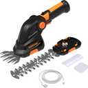 GARCARE 2 in 1 Grass Shears & Hedge Trimmer, Cordless Handheld Bush Trimmer, 1200rpm Grass Cutter with 2000mAh Built-in Battery