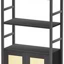 Amazon.com: Lazyvan Rattan Bookshelf with Doors,70" Tall Bookcase with Storage Cabinet,6 Tier Book Shelf for Living Room/Bedroom/Home Office/Kitchen,70"(H)*26"(L)*11.8"(W) 