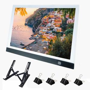 A3 LED Light Pad for Diamond Art, Sketching, Painting - Adjustable Brightness, Sketching, Tracing - USB Powered Complete Art Light Board Kit with Pad Stands and Clips (Black)