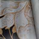 Vintage White Rose Floral Wallpaper Peony Wall Mural Large Black Background Wall Decor for Living Room Bedroom Dining Room Basement(Not Self-Adhesive) (127" x 77", 249)