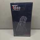 SYOKAMI Knife Set 7 Piece Japanese Style Kitchen Knife Set With Foldable Magnetic Acacia Wood Block Sharp High Carbon Stainless Steel Knives Set for Kitchen with Anti-slip Handle, Christmas Gift