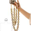 Phone Crossbody Chain Cell Phone Lanyard,Acrylic Shouder Strap Universal Cellphone Chain Strap with Tether Patches Compatible with Most Phones Bag Purse (P) (J)