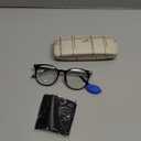 Gaoye Blue Light Blocking Glasses, Retro Round Eyewear Frame Anti Eyestrain Computer Glasses for Women Men - GY1688 (Light Black Frame/Transparent Lens)