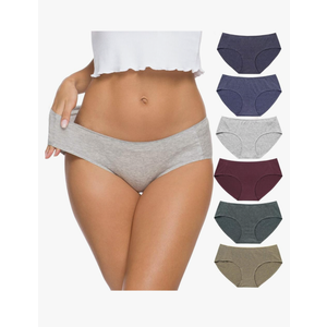 Wealurre Cotton Bikini Women's Breathable Panties Seamless Comfort Underwear, L