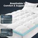 Memory Foam 4 Inch Mattress Topper King for Back Pain Relief
2 Inch Supportive Memory Foam & 2 Inch Pillow Top Mattress Pad, Extra Soft Microfiber Cover, Pressure Relieving Bed Topper