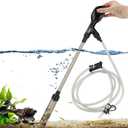 Hygger Small Gravel Vacuum for Aquarium, Manual 80GPH Aquarium Gravel Cleaner Low Water Level Water Changer Fish Tank Cleaner with Pinch or Grip Run in Seconds Suction Ball Adjustable Length