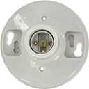 Leviton One-Piece Glazed Porcelain Outlet Box Mount, Aluminum, 49875, White
