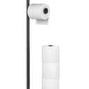 Day Moon Matte Black Toilet Paper Holder Free Standing Toilet Paper Holder with Storage - Toilet Paper Stand and Tissue Holder for Bathroom - Toilet Paper Holder with Shelf and Wipe Holder