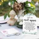 Acrylic Wedding Sign Until We Meet Again Signs for Ceremony Modern Calligraphy Arch Acrylic Table Top Signs for Wedding Reception and Event Party Table Decor (White Eucalyptus Leaves)