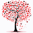 Trendy Wall Stickers Beautiful Love Heart Tree