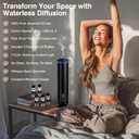 Waterless Scent Diffuser Starter Kit - 1500 Sq Ft Coverage, Scent Diffuser for Home, Hotel, Studio, Essential Oil Diffuser Large Room, 7 Mood Lights Setting, 5 Essential Oils Included, Black, 11.50In