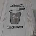 300 Count 12 oz Paper Coffee Cups, Disposable Drinking Cups for Hot or Cold Beverage, 12 ounce Brown Coffee Cups for Party, Business, Travel, Picnic