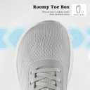 Womens Easy On Walking Shoes Lace Up Comfortable Tennis Shoes with Roomy Toe Box for Women Breathable Running Sneakers (Light Grey, 10.0)