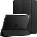 JETech Case for iPad Air 13-Inch M4/M3/M2 (2026/2025/2024), Slim Stand Hard Back Shell Smart Cover with Auto Wake/Sleep (Black)