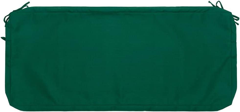 Outdoor Bench Cushion Cover 54 x18 x 3 inch,Water Resistant Cover with Zipper&Ties,Fade-Resistant Slipcover,Patio Porch Swing Cushion Cover Replacement Only,No Insert(Blackish Green)
