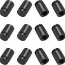 12 PCS Bullet Valve Stem Caps, Universal Bullet Shell Tire Valve Stem Caps, Aluminum Alloy Dustproof Tire Valve Stem Covers, Replacement Tire Valve Cap for Cars, Trucks, Bike, Motorcycle, SUV (Black)