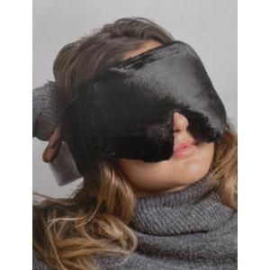 Huggaroo Microwavable Heated/Iced Eyes Sleep Mask. Perfect for Migraines, Headache, Stress, Dry Eyes, Sinus Pressure Relief and Relaxation- Black