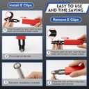 E Clip Tool, E Clips Removal and Installation Assortment Kit Tool Set, Exchangeable 4 Sizes (3/4/5/6mm) Clip Rings Kit & 40Pcs E Clips