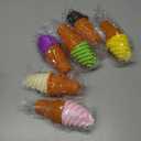 Seenelling 6 Pcs Simulated Ice Cream Artificial Lifelike Fake Ice Cream Cone Fake Food Model for Home Kitchen Cabinet Showcase Desk Shops Summer Display Photography Props Party Decoration