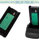 2000mAh KNB-45L Battery Replacement Compatible with Kenwood NX-1300 NX-1200 KNB-45 TK2200 TK-2400 TK-3400 NX-1202AV NX-1302AU NX-340u 7.4V Battery Pack