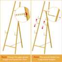 Metal Scroll Display Easel, Vintage Gold Decorative Large Adjustable Floor Standing Easel with Chain Support, Arts Crafts Painting Drawing Art Supplies Easels, Perfect for Picture Frame Wedding Sign