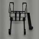 ORLESS Over The Door/Wall Mount Ironing Board Hanger, Laundry Room Iron and Ironing Caddy Board Storage Holder, Black