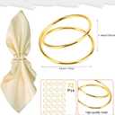 Gold Napkin Rings - 72 PCS Metal Spiral Napkin Rings(Spiral) Napkin Holders Buckles for Family Dinner, Wedding, Party,Table Decorations