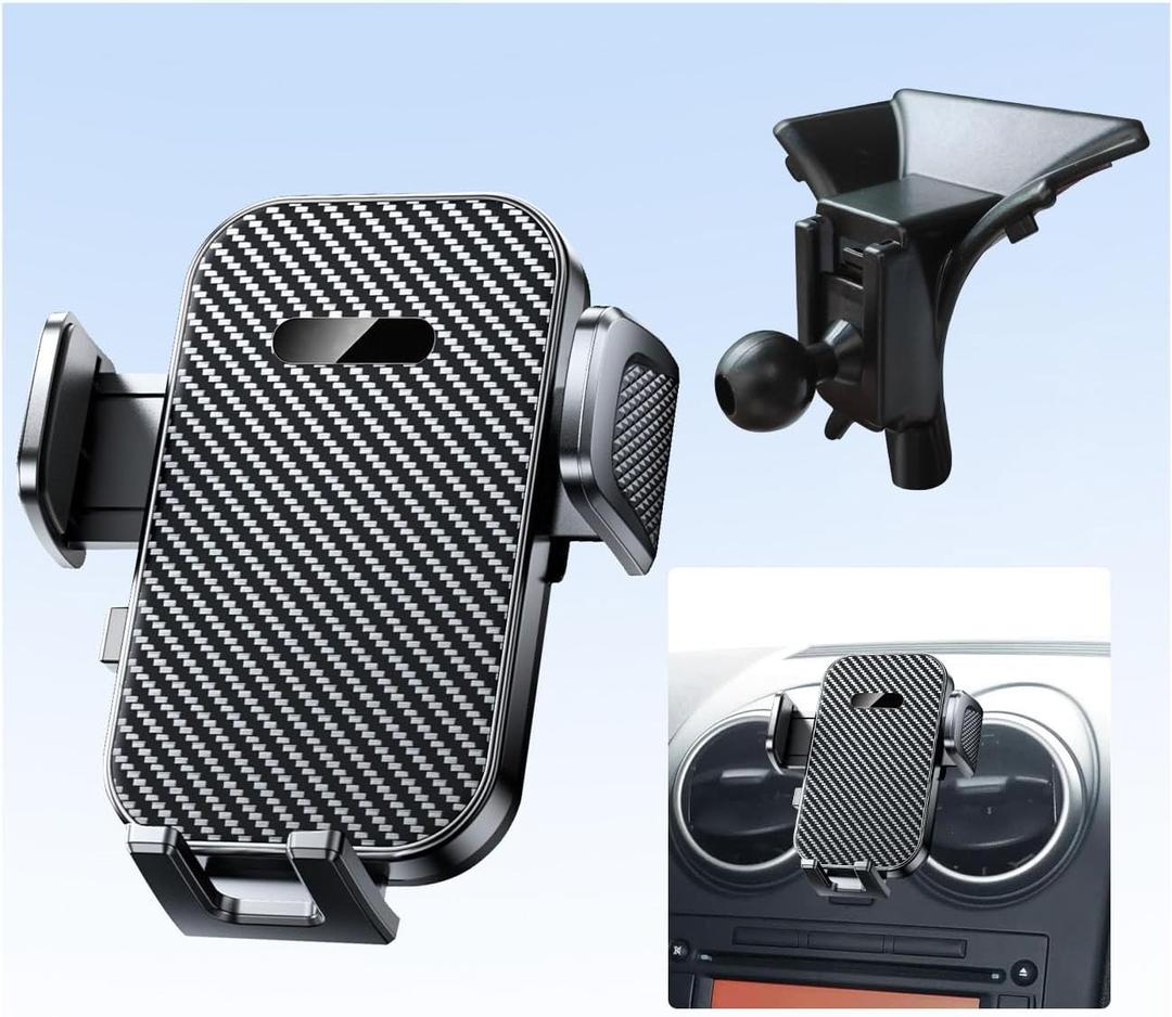 Nissan Rogue 2014 Through 2020 Semi-Sheer Compact Base on Center Console with 360 Degree Rotating Phone Holder (Nissan Rogue 08-13 Buckle Style)