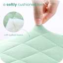 Light Quilted Crib Sheets 2 Pack, Soft Fitted Sheets for Standard Crib and Toddler Mattresses, Polyester, 52" x 28" x 9", Ocean Whale