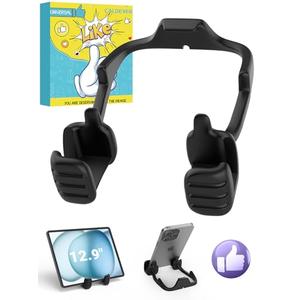 Stocking Stuffers for Teens Boys Girls Tablet Stand for iPad: Universal Compatible Thumbs Up Lazy Cell Phone Stand Holder for Desk Cool Fun Birthday Gifts for Men Women Kids Adults Gifts for Christmas, Pack Of 2