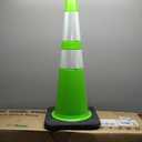 BESEA 8Pack 28" inch Traffic Cones Green Safety Cones with 6 inch Reflective Collar for Construction Driveway Road Parking Use(8 PCS)