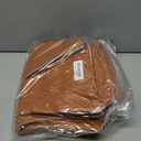 Louis Donn Moroccan Unstuffed Pouf Cover, Faux Leather Poofy Ottoman Footstool For living room Decoration Square Foot Rest for Storage Orange Floor Cushion Footrest 17.7 Inch (Only Cover) (No Filler)