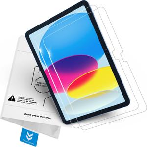 MOBDIK 2 Pack Screen Protector Compatible with iPad A16 11th / 10th Generation (2025/2022) 9H Tempered Glass, AlignGuard Pro,No Bubbles, Ultra Clear, High Touch Sensitivity