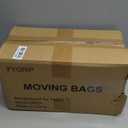 12 Pack Extra Heavy Duty Large Moving Bags with Strong Zipper & Comfortable Handles, Sturdy & Durable Clothes Storage Bags Totes Bins, Packing Moving Boxes for College Supplies, Black