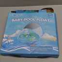 Baby Pool Float No Flip Over, Inflatable Baby Float with Sun Protection Canopy, Baby Swimming Float, Baby Swim Float with Double Air Chambers, Add Tail for Age of 3-36 Months (Large, Blue)