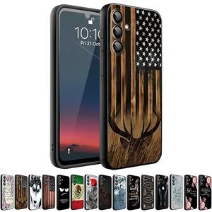 HQUSZPT Phone Case Compatiable for Samsung Galaxy S25 Plus 5G,Slim Shockproof Protective Cover for Man Women Girl Boy Children,Wood Grain American Flag Flying Eagle