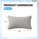 Supflourishia 4 Pack Sunbrella Outdoor Water Repellent Throw Pillows 18x18 Inch with Insert, Decorative Square Patio Pillows for Home Garden Couch Balcony, Specrtum Pebble