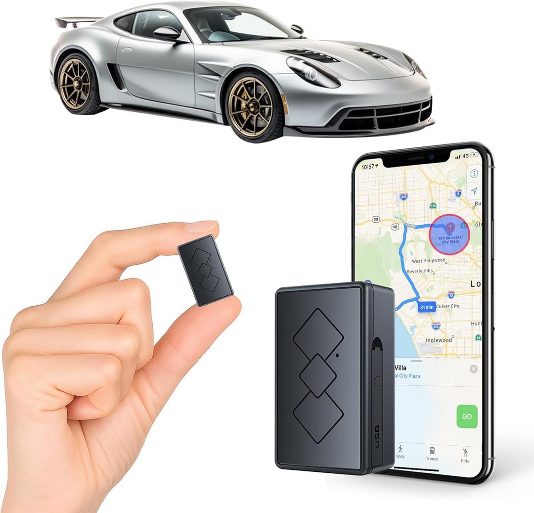Mini GPS Tracker for Vehicles,Portable Real Time Magnetic GPS Tracking Device for Car, Full Global Coverage Location Tracker for Kids,Dogs,Trucks/Person,No Subscription Required/No Monthly Fee