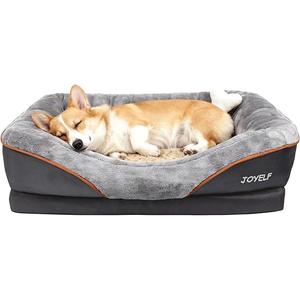 JOYELF Medium Memory Foam Dog Bed Orthopedic Dog Bed & Sofa with Removable Washable Cover and Squeaker Toy as Gift, 31x22in