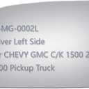 JZSUPER Side Mirror Glass fit for Chevy GMC C1500 C2500 C3500 K1500 K2500 K3500 Pickup Truck, Flat Left Driver Side LH, Including Adhesive (Non Towing Mirror Glass) (Non Heated)
