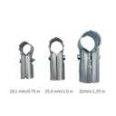 6 Pcs T Pipe Connector Tee Clamp Fittings,Fit OD 3/4 inch (19.1mm) Carbon Steel End Rail Tee Clamps,Chain Link Fence,Bolts and Nuts Included,for DIY Shelf Garden Support